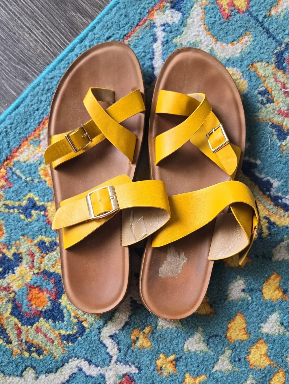 Yellow Strappy Sandals